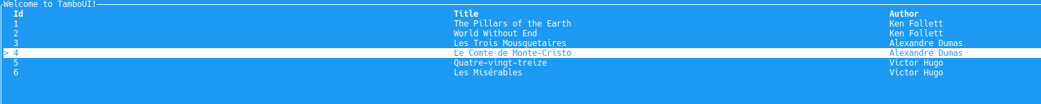 Exemple de terminal UI avec TamboUI